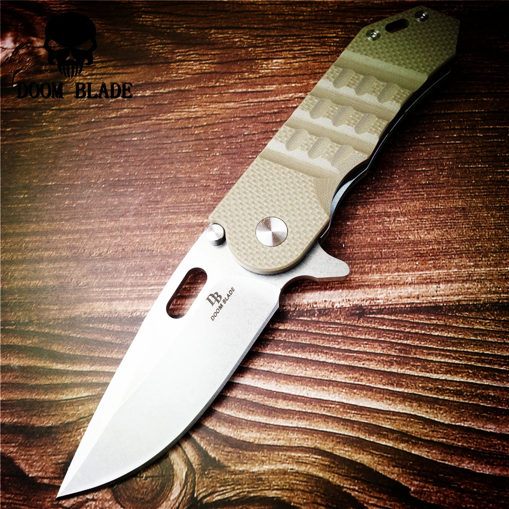 

200mm 100% D2 Blade Ball Bearing Knives Tactical Folding Knife G10 Handle Outdoor Knives Camping Survival Pocket Knife Tools EDC