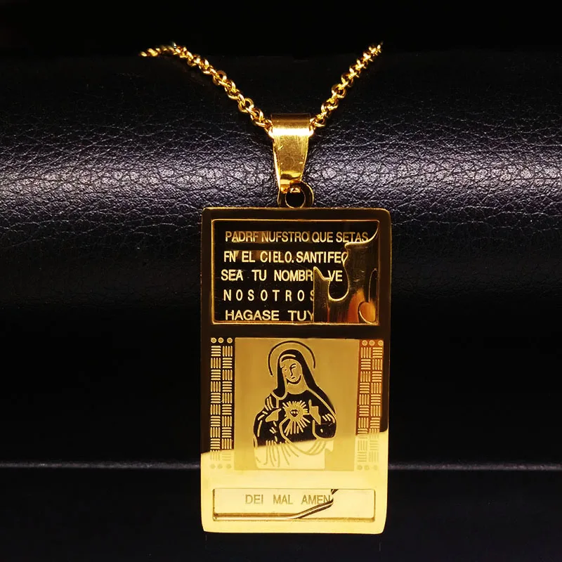 2021 Hip Hop Punk Rock Micro Jesus Piece Necklaces for Men Wind Gold Color Pendant Necklace Rap Jewelry N12261B | Украшения и