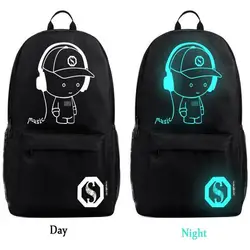 Обувь для мальчиков школьная сумка-рюкзак школьные рюкзак со светящимся рисунком на тему аниме USB зарядка школьный ноутбук рюкзак