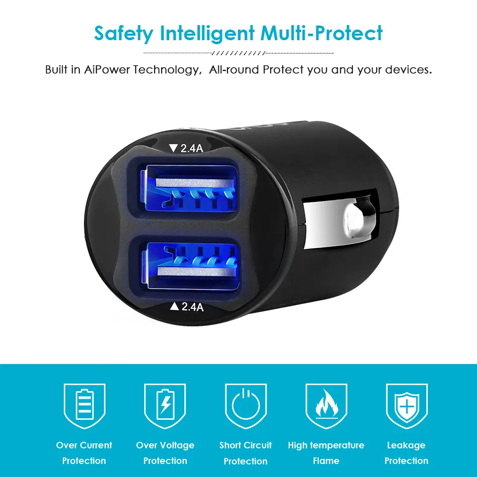 CRDC سيارة شاحن شحن سريع مزدوج USB شاحن سيارة محول العالمي الهاتف المحمول سيارة-شاحن USB شاحن ل فون 7 سامسونج CRDC سيارة شاحن شحن سريع مزدوج USB شاحن سيارة محول العالمي الهاتف المحمول سيارة-شاحن USB شاحن ل فون 7 سامسونج