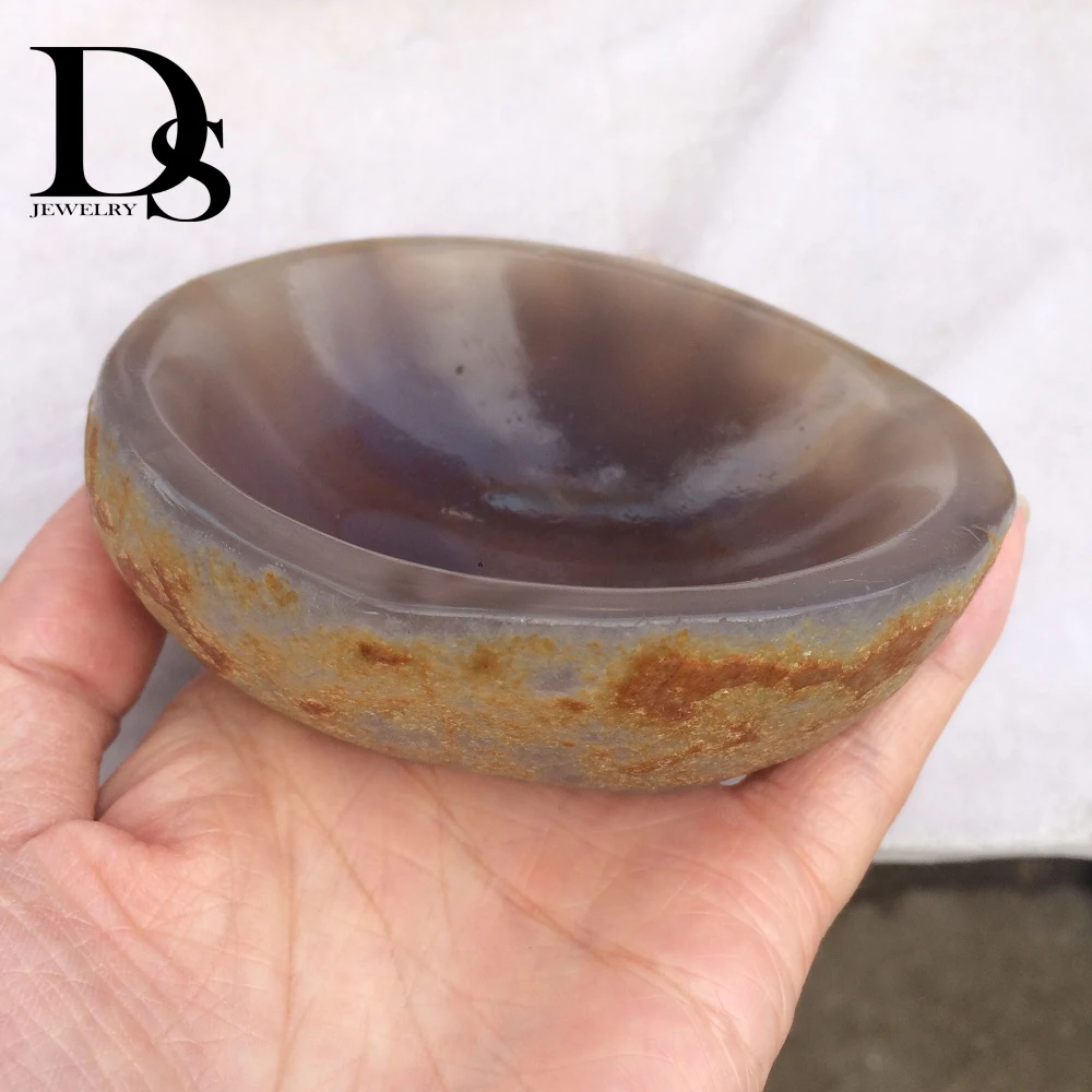 cheap Agate Bowl Teacup Natural Jade Master Crystal Cup Carnelian Flowerpot KungFu Tea Sets Ashtray Teaware Creative Novelty
