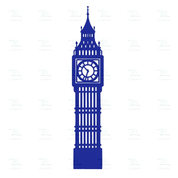 G367 Часы Биг-Бен Лондон виниловые настенные художественные наклейки Наклейка для гостиной украшение интерьера модная Фреска для домашнего декора - Цвет: Тёмно-синий