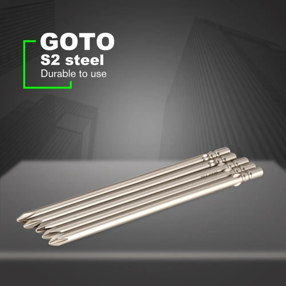 

Goto S2 Steel 5PCS Magnetic Precision Philips Screwdriver Bits Set Cross Tip Hand Repair Opening Tools for iPhone Mobile Phone
