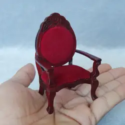 20 шт./лот 1:12 Деревянные маленькие мебель стул кукольный домик красный Мини-стул для куклы игрушки ручной работы для детей оптовая продажа