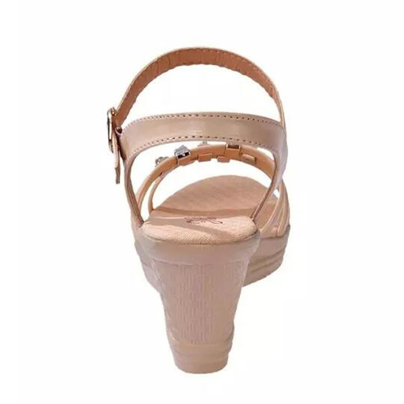 Free shipping summer of 2018 The new wedge sandals Since with Water-drilling flat bottom waterproof platform Women's shoes Women's Shoes