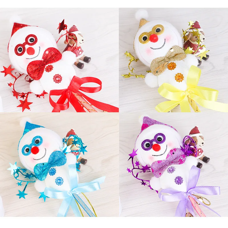 

Christmas Gift Doll Toy Snowman Stick Whimsy Creative Holding Bells Magic Stick Christmas Party Free shipping at least 3 pieces