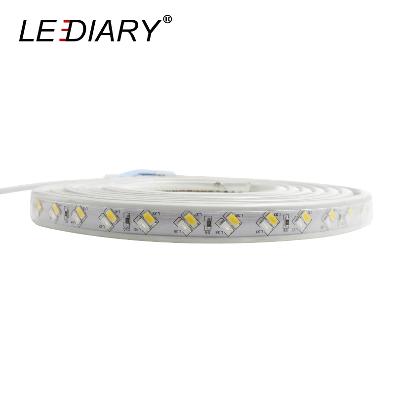 LEDIARY IP67 водонепроницаемая цветная светодиодная лента 5730 220 В светодиодов/м два