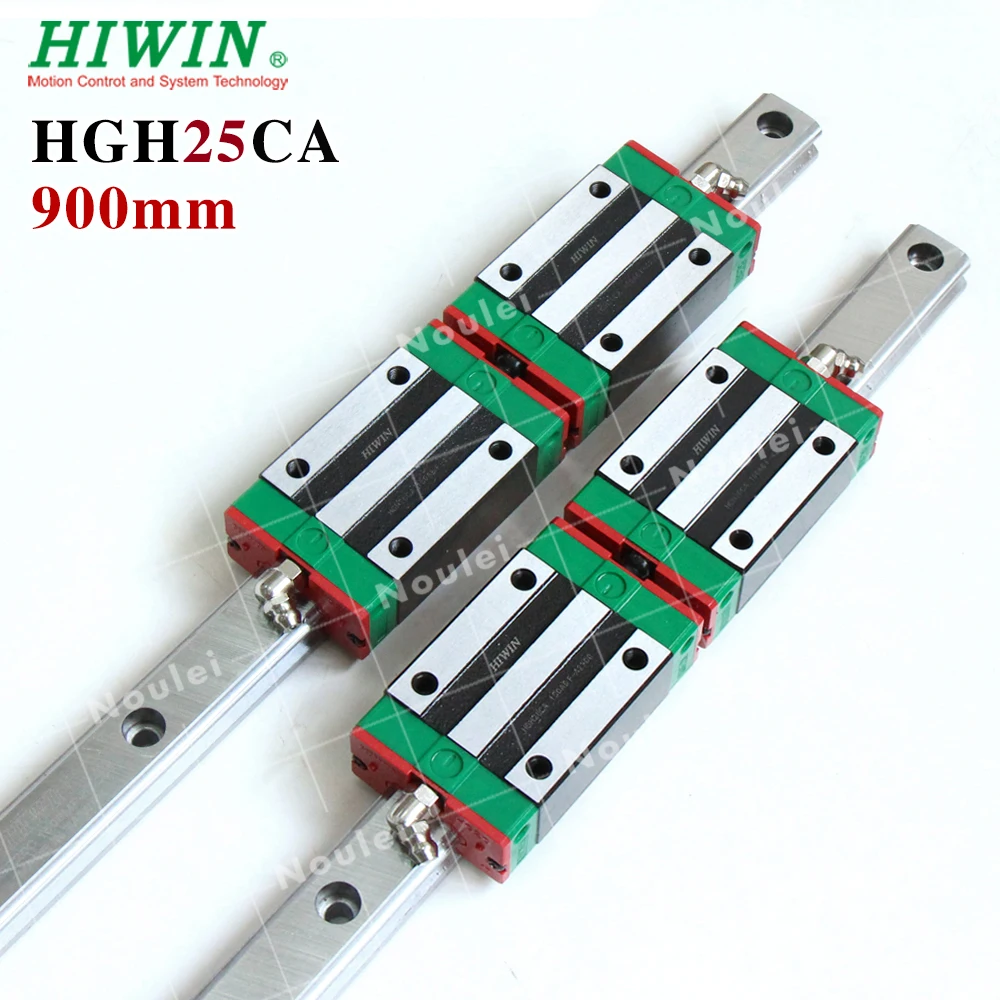 

HIWIN CNC 20mm HGH25 2pcs Linear Guide Rail 900mm HGR25 with 4pcs HGH25CA Slide Block HGH25