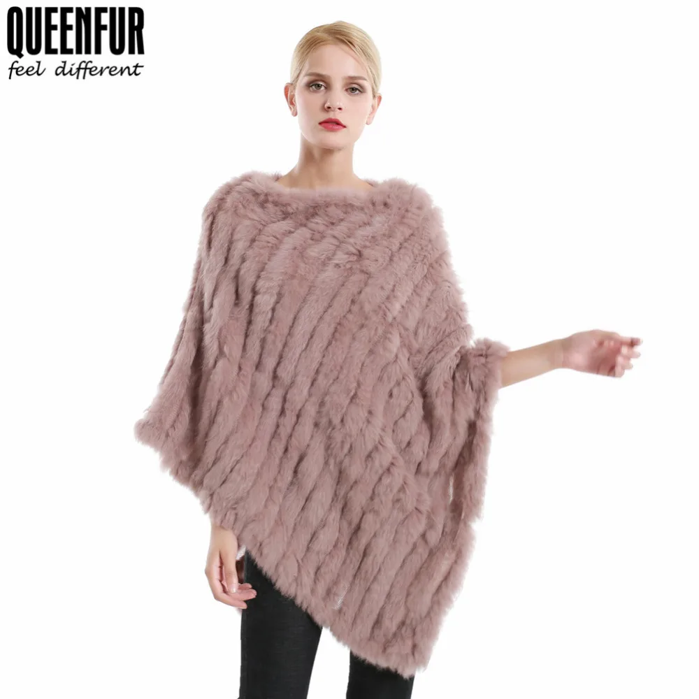 poncho rabbit fur