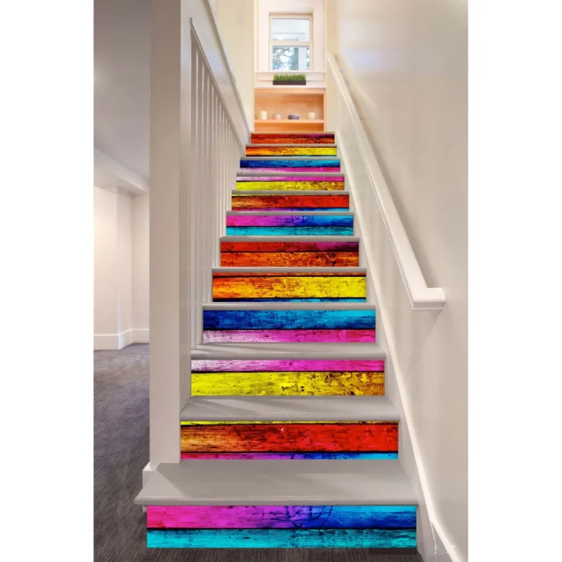 

3D Sticker Self-adhesive Staircases Sticker for Stairway DIY Removable Decoration Hallway Step Floor PVC Decal Paper diy NEW