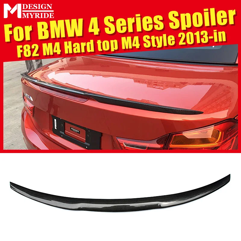 

For BMW F82 F83 M4 420i 428i 430i 440i Hard top M4 Style Carbon Fiber Rear Trunk Spoiler Tail Wing car styling Accessories 13-in