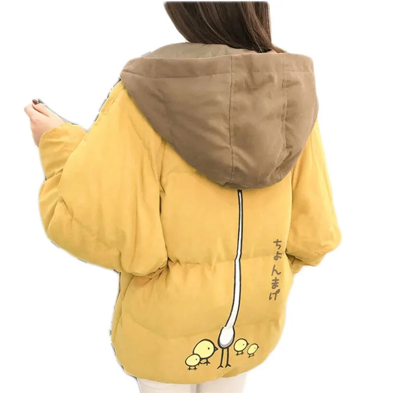 

2018 Winter Coat Women Solid Outwear Medium-Long Wadded Snow Parka thickness Cotton Warm Down Jacket Plus Size Outwear B378