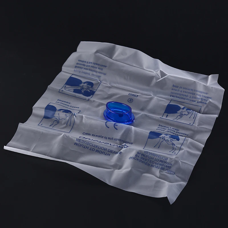 

1PCS Breathing Respirator CPR Mask Emergency One-way Valve With Pouch FIRST AID Artificial Breathing Mask