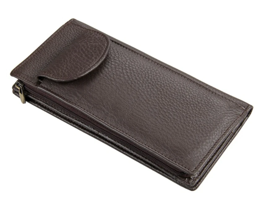 

New Arrival carteira masculina 100% Real Genuine Leather Purse Top Quality Wallet Card Holder Long design men wallets