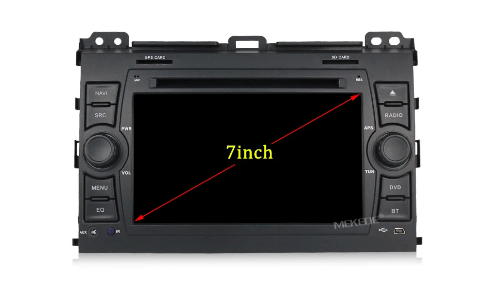 Flash Deal MEKEDE 1024x600 HD Car Multimedia player 2 din Auto DVD android 8.1 7 Inch For Toyota/Prado 120 2004-2009 Radio GPS BT RDS 4