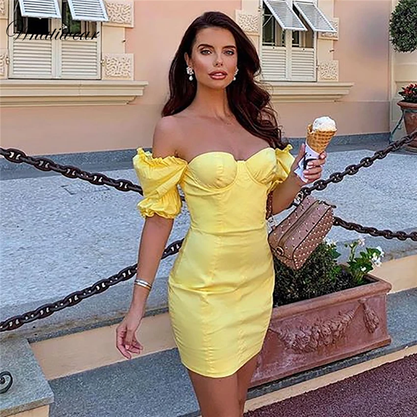 Whatiwear Летнее мини-платье однотонное вечернее платье уличная одежда женское вечернее детское летнее платье Vestidos de festa