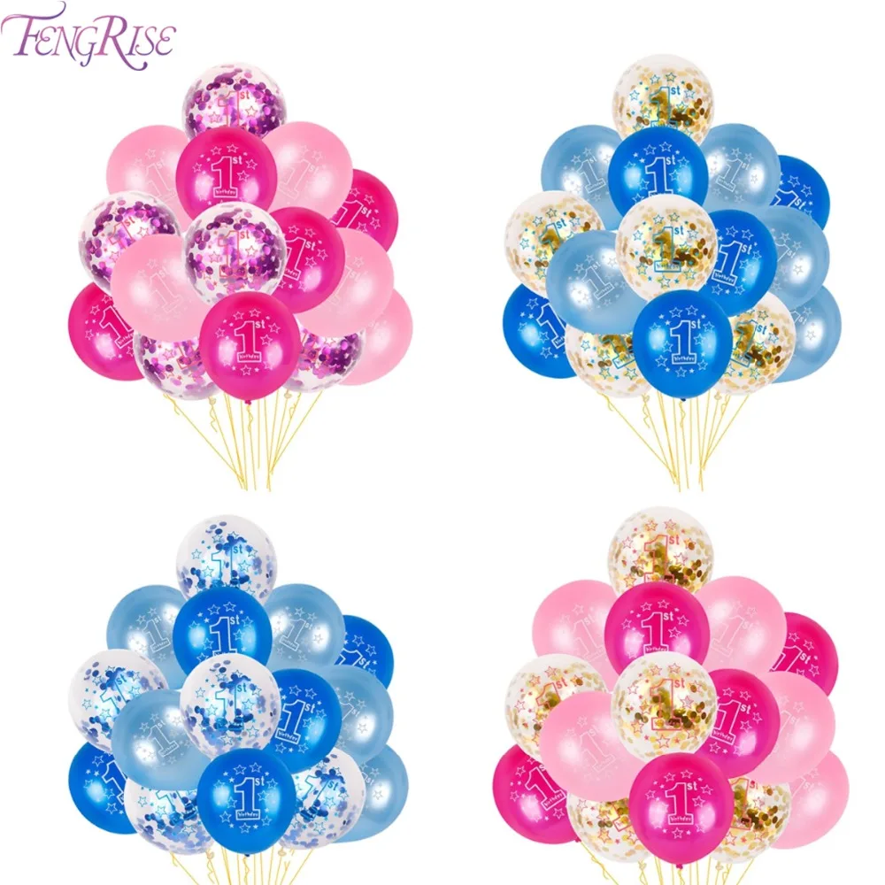 

FENGRISE Baloons 1st Birthday Balloon Air 2nd One 1 2 Year Old First Birthday Party Decor Latex Balloon Kids Favor Baby Shower