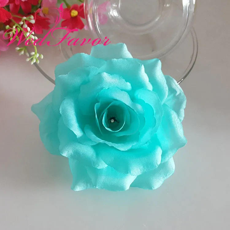 

WedFavor 100pcs 4'' 10cm Artificial Silk Rose Wedding Flower Heads For DIY Hair Garment Corsage Flower Ball Accessories