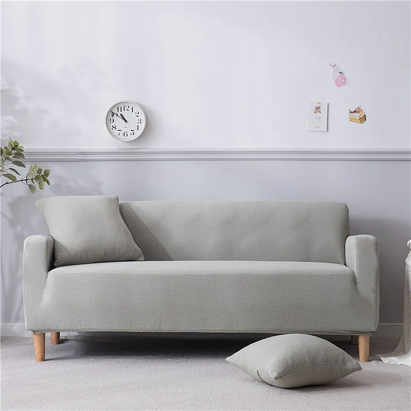 Чехол с вафельным узором, водоотталкивающий чехол для дивана, высококачественный чехол для дивана, эластичный Универсальный защитный чехол для мебели - Цвет: Light green