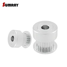 SUMRAY GT2 Cronometrando Polia 20 T Diâmetro 4/5/6/6.35mm Síncrona Roda Polia 11mm cinto de Largura 2GT Polia Para Impressora 3D CNC