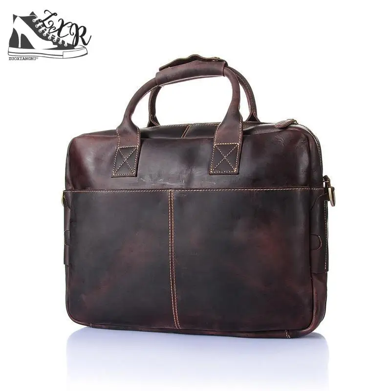 

Zuoxiangru Fashion New Cow Mad Leather European And American Wind Large Capacity Handbag Retro Computer Bag Leathe