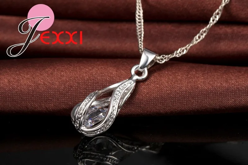 Женский ювелирный комплект из колье и серёг серебра 925 пробы|jewelry sets for women|silver jewelry