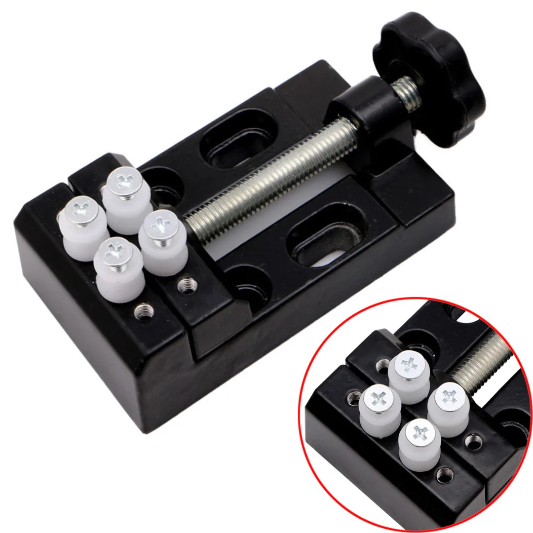 1Pcs Black Carving Bench  Clamp Mini Drill Press Vice Micro Clip Flat Vise DIY Hand Tools Jaw Bench Clamp Drill 105 x 55 x 35mm
