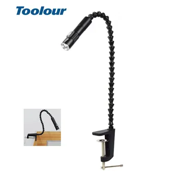 

Toolour Table Clamp Base Clip Arms Third Helping Hands USB Flashlight For Reading Lighting Working repairing Welding Solder Tool