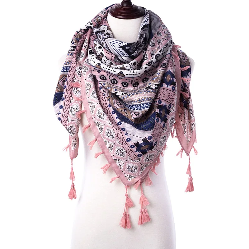 MLTBB, модный теплый женский шарф, квадратные шарфы, женские шарфы, зима-осень, с кисточками, с принтом, для девушек, шали, одеяло, шарф - Цвет: A