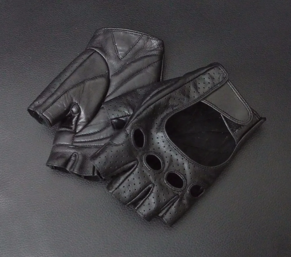 Prix pour 2017 SPEXCEL Haute Qualité noir En Cuir Mitaines Cyclisme demi doigt gants En Cuir de Mouton livraison gratuite Prix pour 2017 SPEXCEL Haute Qualité noir En Cuir Mitaines Cyclisme demi doigt gants En Cuir de Mouton livraison gratuite
