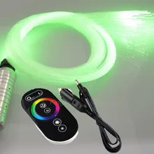 12 В 6 Вт автомобилей RGB волоконно-оптический свет двигателя водитель+ 150 шт. 2 м 0.75 мм конец свечение волоконно-оптический кабель+ RF touch удаленного контроллер