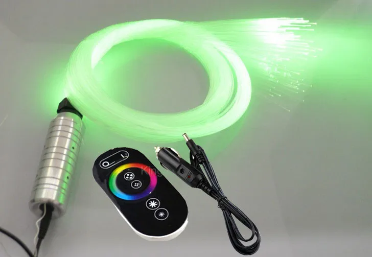 12V 6W RGB car fiber optic light engine driver +150pcs 2m 0.75mm end