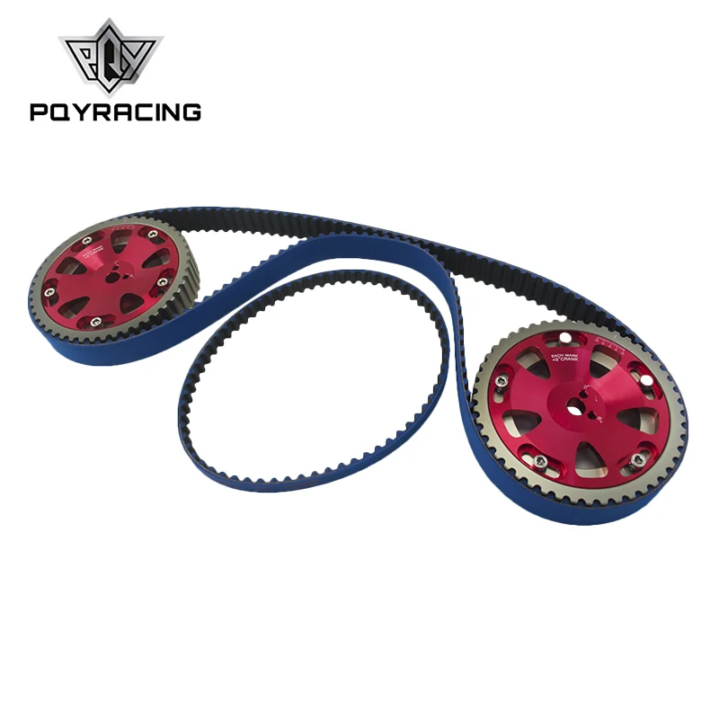 

PQY - HNBR Racing Timing Belt + Balance + Aluminum Cam Gear FOR EV01-3 4G63 PQY-TB1007B+6538R