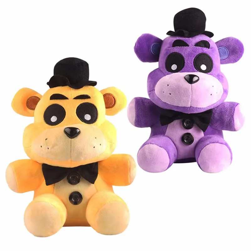 18 см пять ночей у Фредди 4 игрушки keychian FNAF плюшевые куклы Fazbear кошмарный фредбер Золотой медведь кулон Чучела кукла