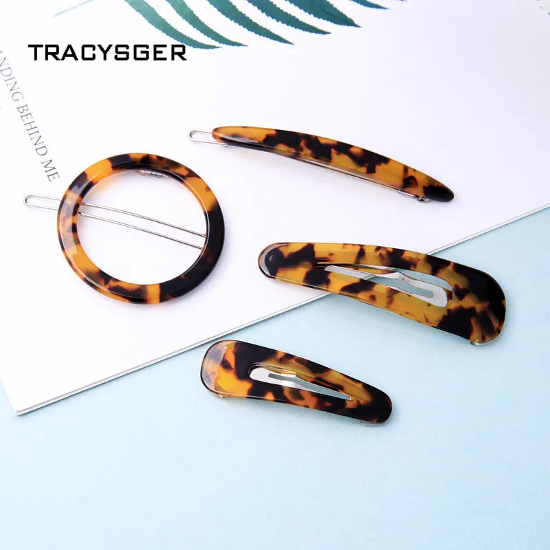 

AB-ts00280 /TRACYSGER/Simple Leopard pattern acrylic hairpin