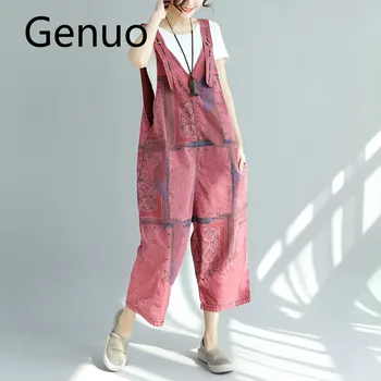 

Baggy Jeans Jumpsuits Women Boyfriend Low Drop Crotch Denim Overalls pants Hip hop Wide Leg Harem Trousers Large Size Rompers