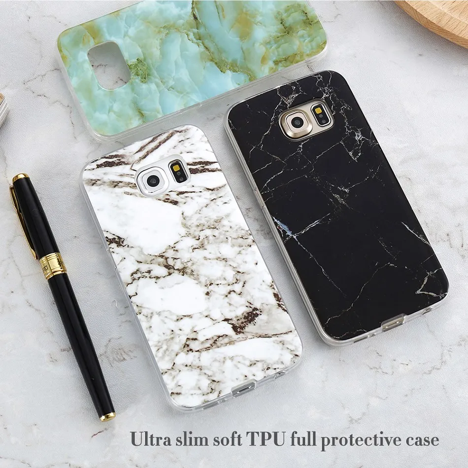 Marble Skin Case For Samsung Galaxy S8 Plus S7 S6 Edge S4 Soft Silicon Phone Cases  (5)