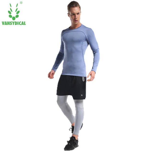 Sports Running T Shirt thermal underwear men gym fitness compression