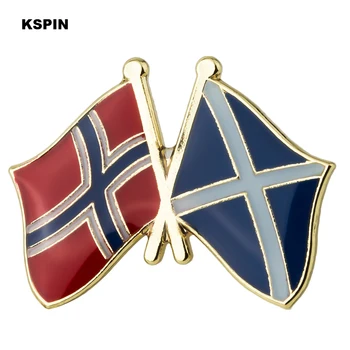 

Norway & Scotland Blue Flag Lapel Pin International Travel Pins Collections Flag Badge Flag Brooch National XY0494