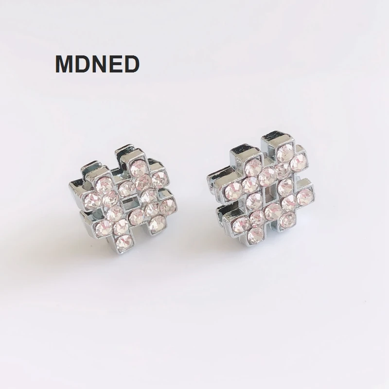 10pcs DIY accessory Rhinestone 8mm #Note Slide Charms 8MM Collar Wristband | Украшения и аксессуары