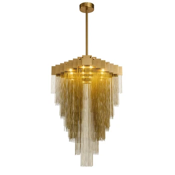 

2018 Lighting French Empire Gold Large Aluminum Chandelier Lustre Chrome Chandeliers Lighting Modern Chandeliers Hotal Lighting