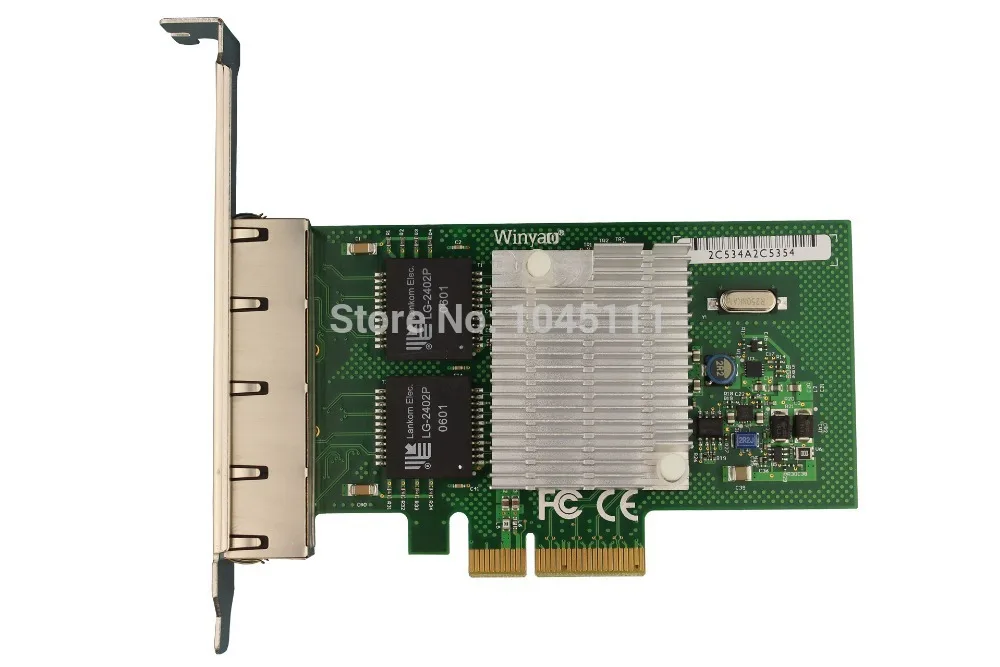 Winyao WYI350-T4 RJ45 PCI-E Gigabit Ethernet Сетевая карта NIC inteli350t4 1000 Мбит/с VLAN ESXI ISCSI PXE Удаленная загрузка