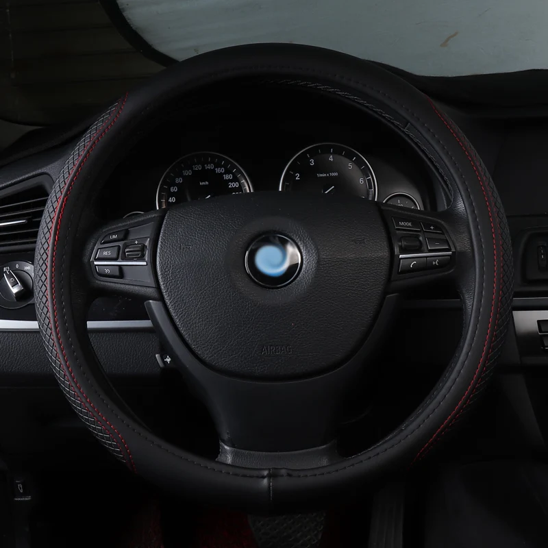 

car steering wheel cover genuine leather accessories for BMW 3 Series E46 E90 E91 E92 E93 F30 F31 F34 F35 318i 320d 335i 320i