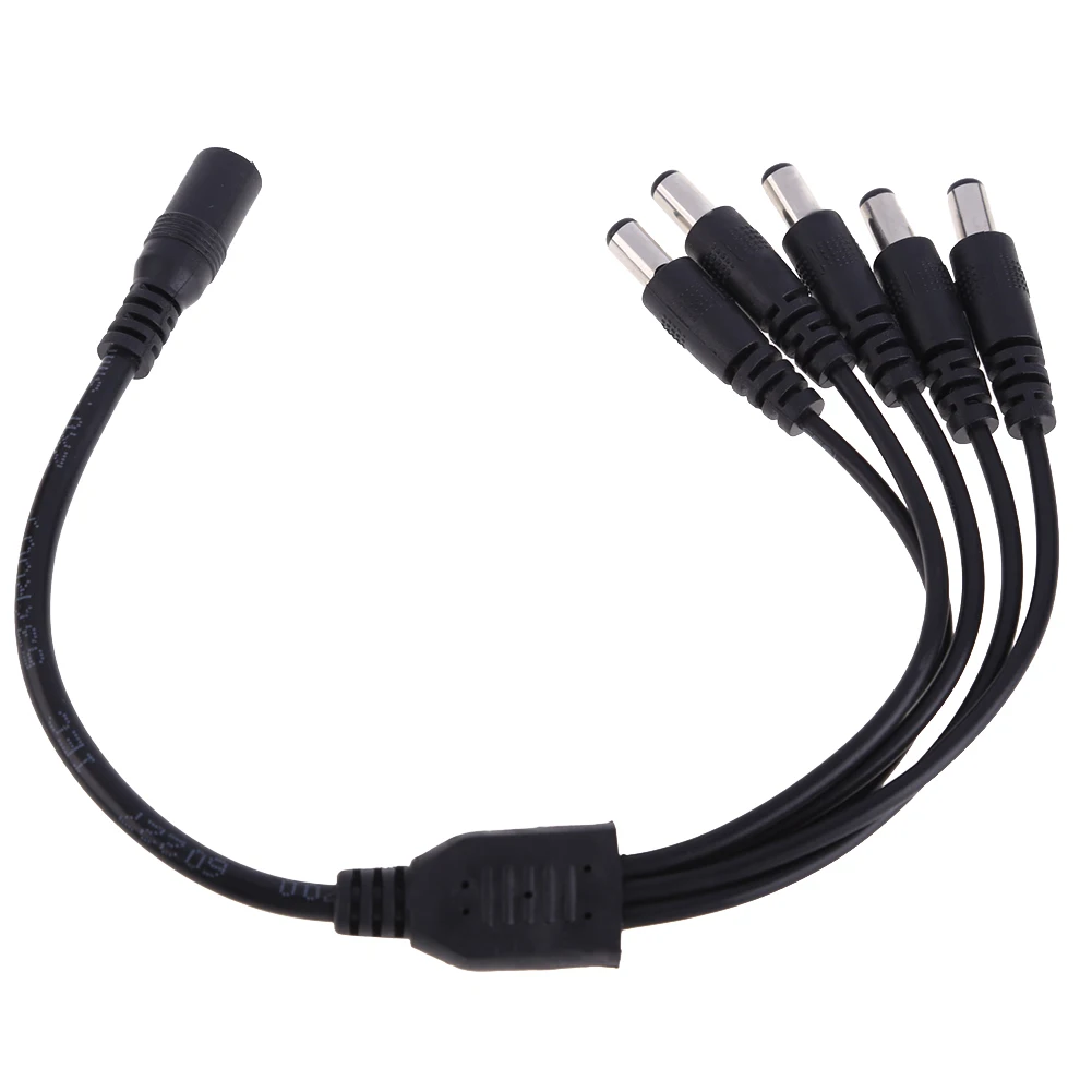 

DC12 Power Source Power Card Cable CCTV Security Camera 2.1mm 1 to 5 Port Power Splitter Cable 1PCS power extension cord BS