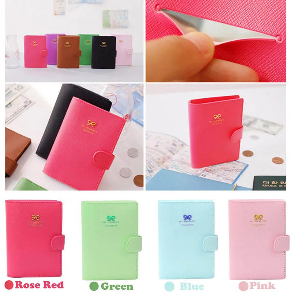 

Brand New and High Quality Sweet Nice Fashion Bowknot Crown Buckles E-Passport Protect Cover Passport Case Holder Card ID Hold