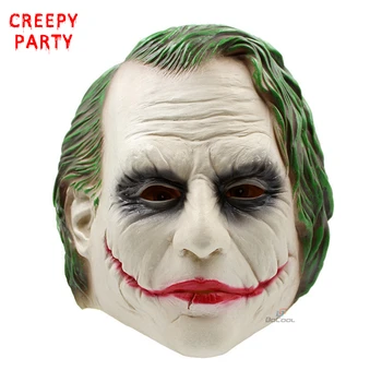 

Joker Mask Realistic Batman Clown Costume Halloween Mask Adult Cosplay Movie Full Head Latex Party Mask