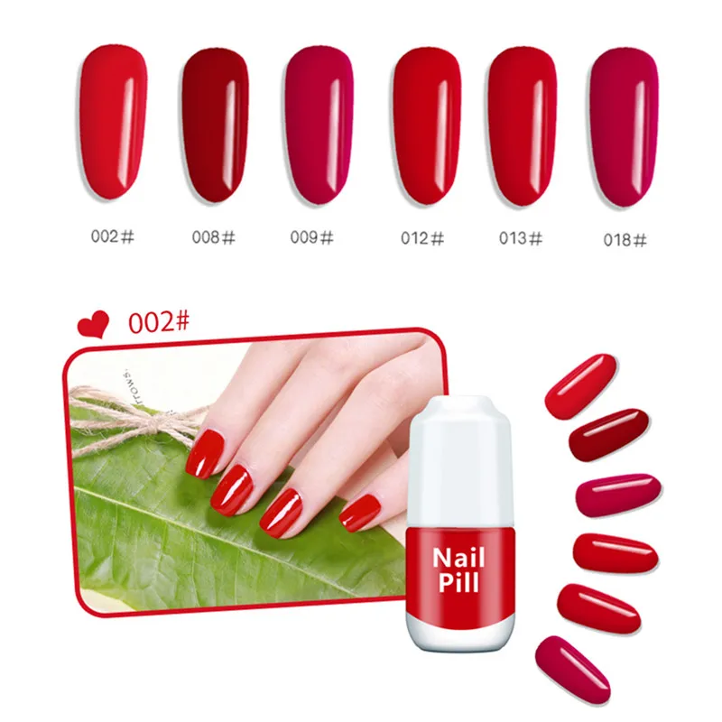 

12ml Nail Polish Lasting No Fading Waterproof Quick-Drying Nail Polish Red Pink Purple Green Blue Sequin Sparkling Nail Polish