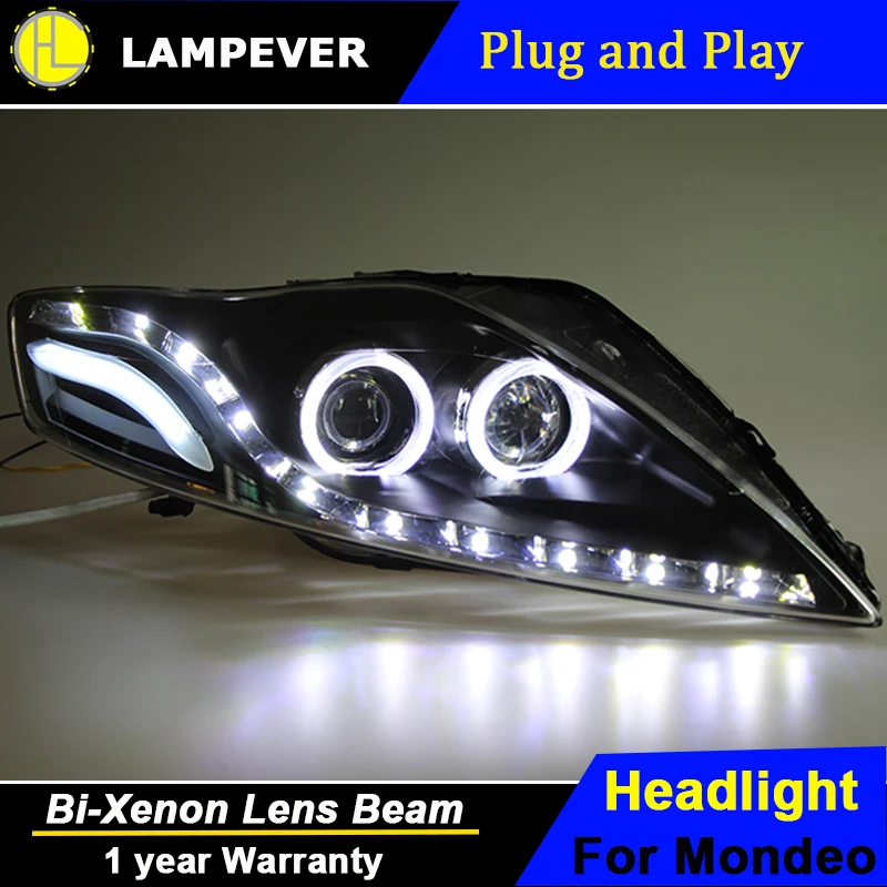 Lampever Styling Head Lamp for Ford Mondeo LED Headlight New Mondeo 2007  2012 DRL H7 D2H Hid Option Angel Eye Bi Xenon Beam|angel eyes|bi xenoneyes  angel - AliExpress