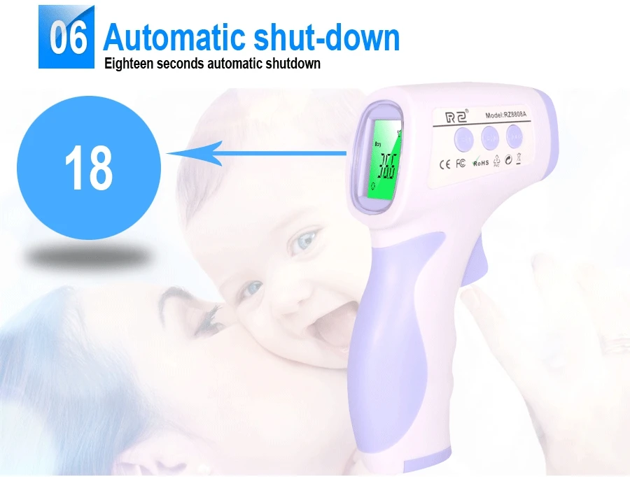 Non-contact infrared body thermometer RZ8808A (06)