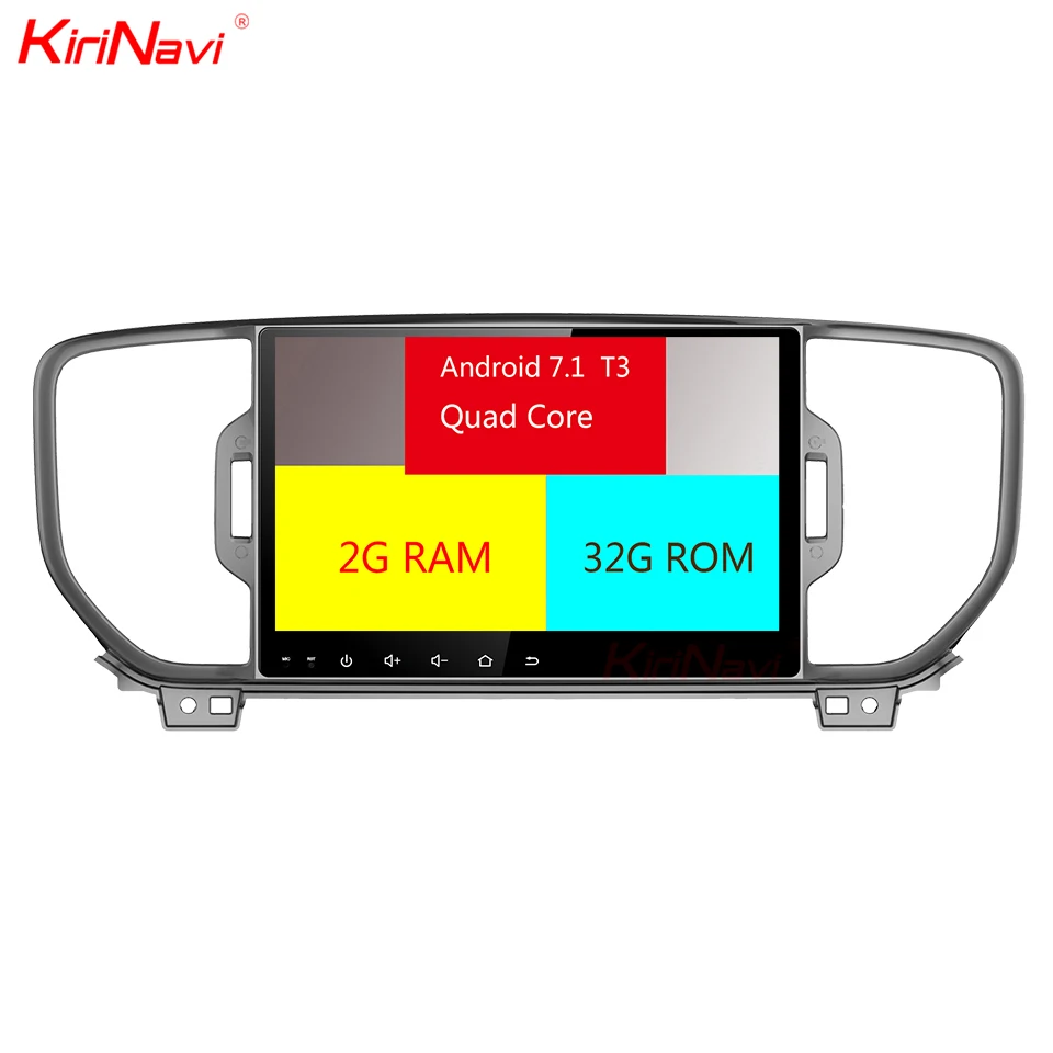 Perfect KiriNavi Octa Core Android 7.1 Car DVD GPS Player For Kia Sportage Multimedia Player Audio Stereo Radio GPS Navigation RDS BT 4G 4